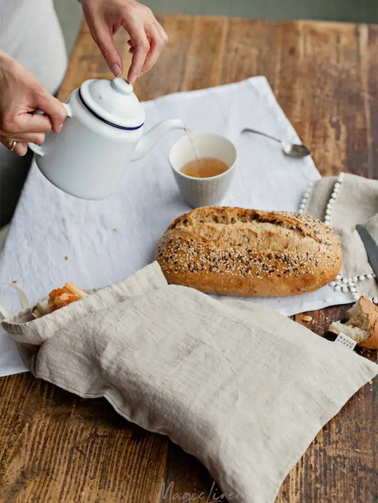 Linen bread bag